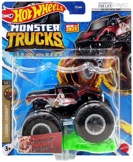 New 2023 Hot Wheels Monster Trucks Snake Bite Leading Legends 5/6