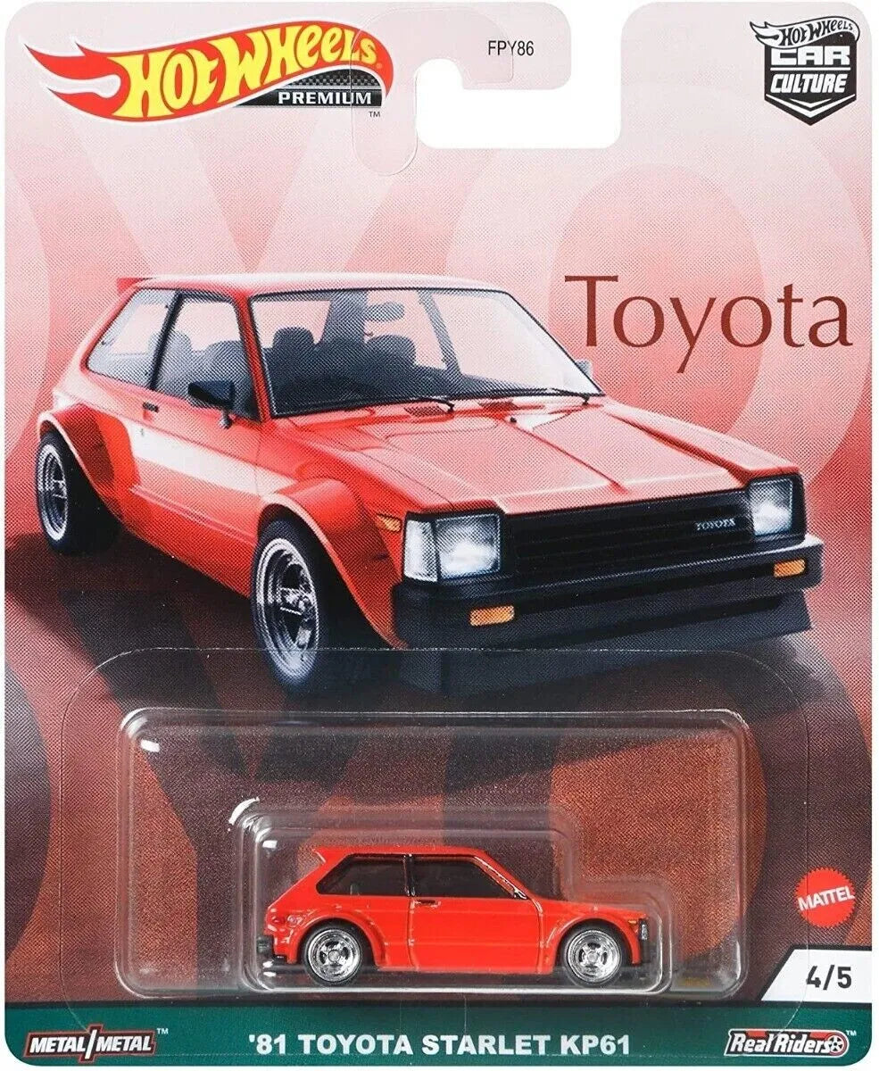 2021 Hot Wheels Car Culture "Toyota" '81 Toyota Starlet KP61 1/64 Diecast GRJ95