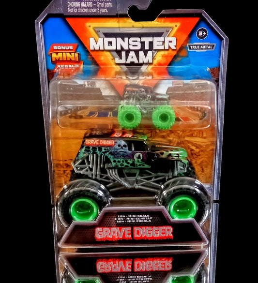 Brand New Monster Jam Series 1 Grave Digger /Mini Grave Digger