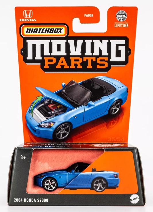 2024 Matchbox Moving Parts #35 2004 Honda S2000 SUZUKA BLUE METALLIC