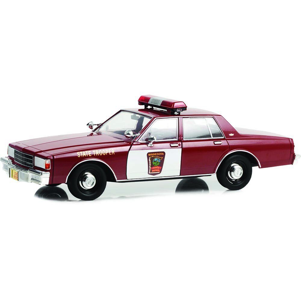 1987 Chevrolet Caprice Burgundy with Burgundy Interior "Minnesota State Trooper" "Fargo" (1996) Movie "Artisan Collection" 1/18 Diecast Model Car by Greenlight