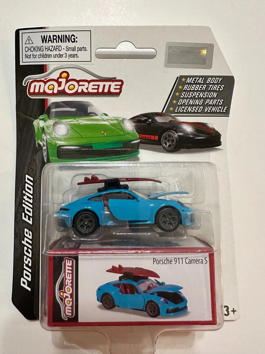 Majorette Porsche 911 Carrera S 1:64 with surf board!