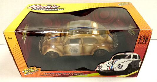 1/18 HERBIE "FULLY LOADED" JOHNNY LIGHTNING DIE-CAST METAL BODY UNOPENED BOX 2005