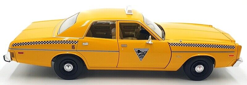 1978 Dodge Monaco Taxi "City Cab Co." Yellow "Rocky III" (1982) Movie 1/18 Diecast Model Car by Greenlight