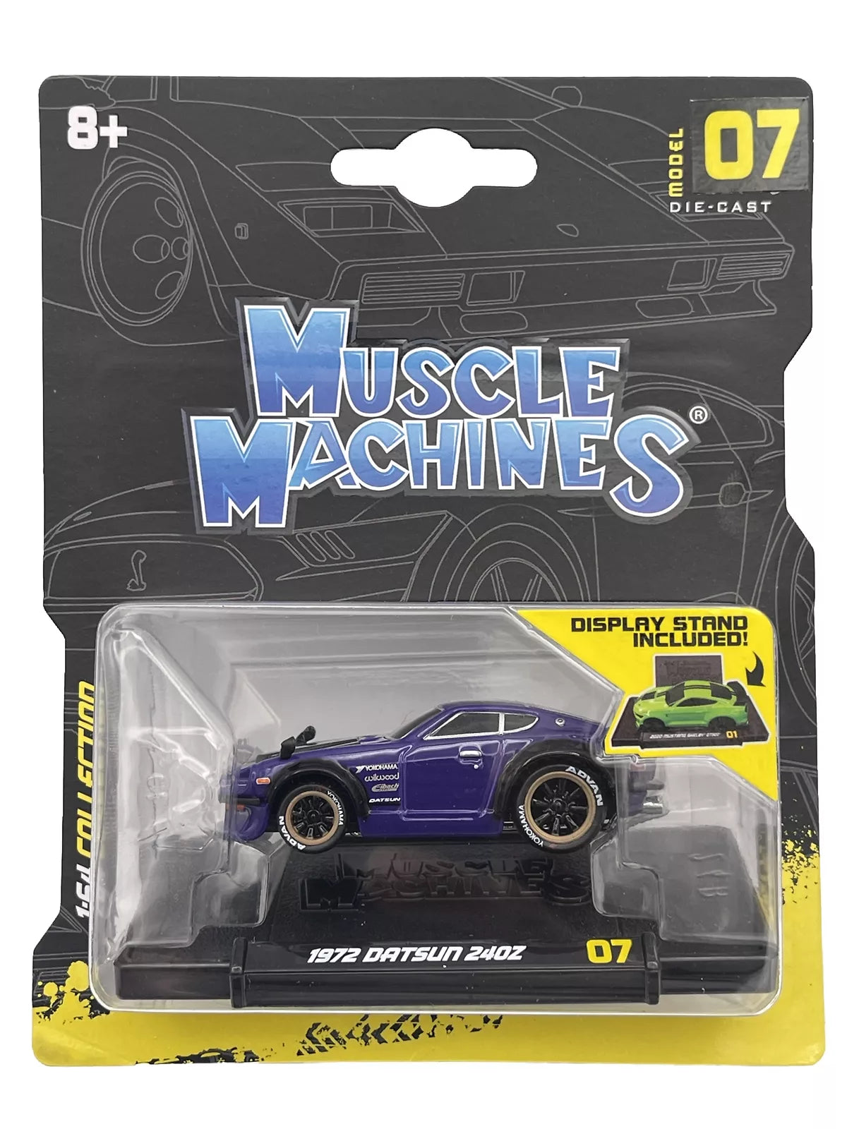 Muscle Machines 2023 Asst. 2 Model 07 Purple 1972 Datsun 240Z 1:64 Collection