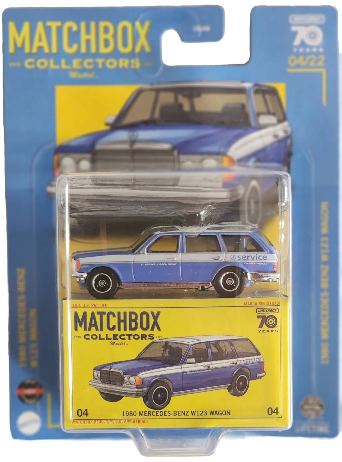 2023 Matchbox Collectors 1980 MERCEDES-BENZ W123 WAGON #4, 70 Years Anniversary