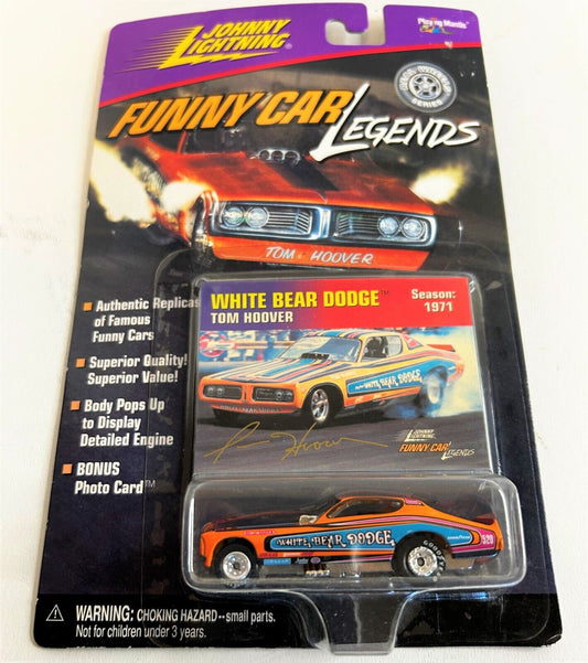 Johnny Lightning Funny Car Legends White Bear Dodge Tom Hoover 1/64