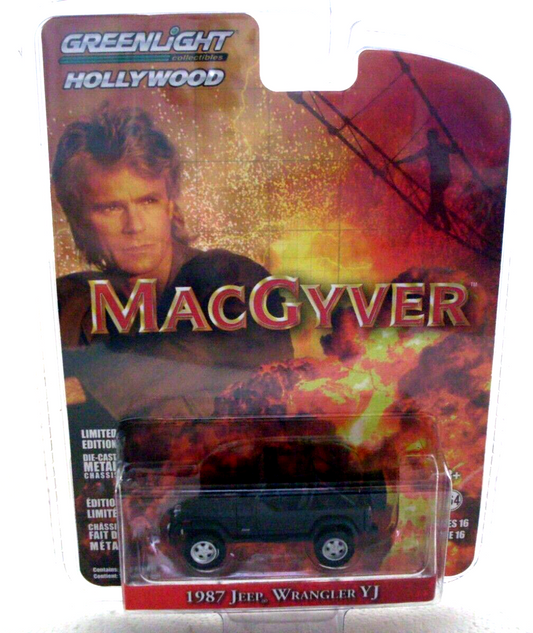 Macgyver TV Series Show 1987 Jeep Wrangler YJ Open Top Greenlight Hollywood Car