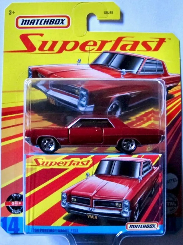 1964 Pontiac Grand Prix Red Metallic / Matchbox Superfast 1:64