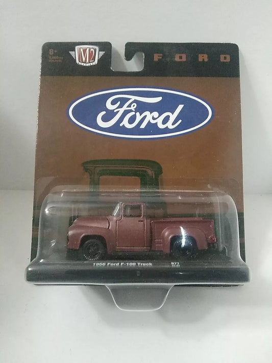 M2 MACHINES 1956 FORD-F100 TRUCK R77 2021 DIECAST 1:64 BROWN