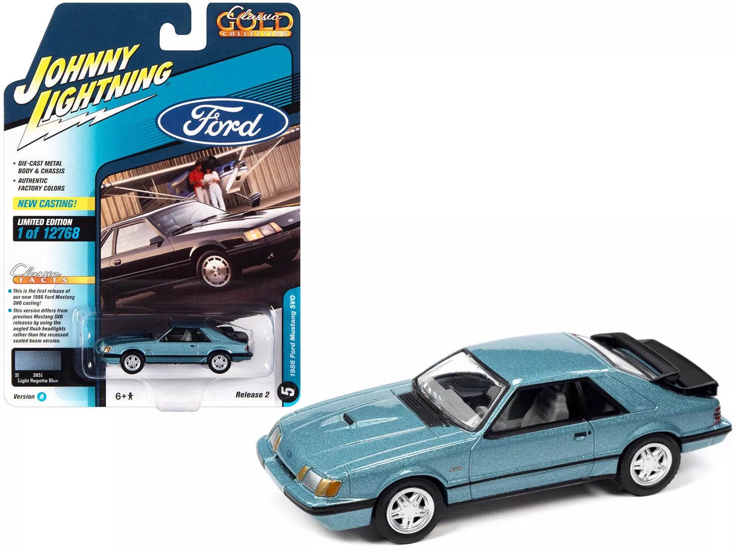 Johnny Lightning JLCG029-JLSP247A 1986 Ford Mustang SVO 1/64 Diecast Model Car