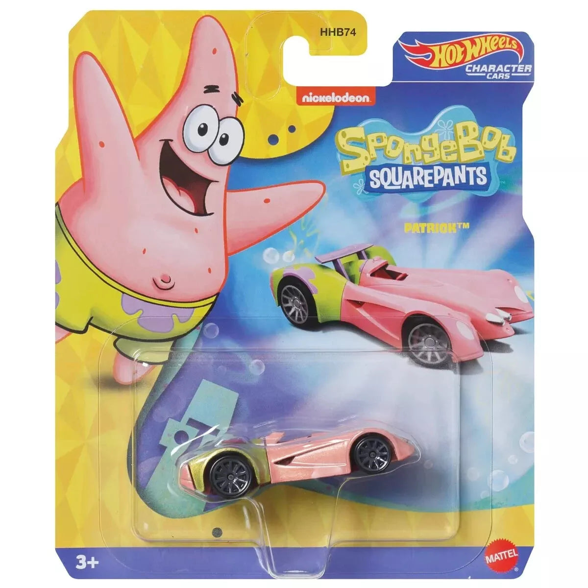 Hot Wheels Spongebob Patrick Character Car 2024 Card Art