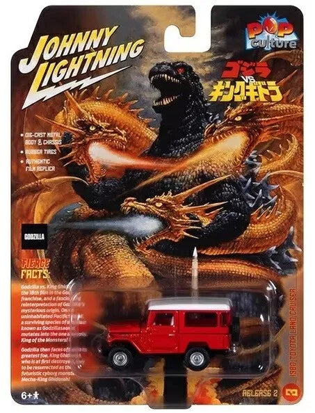 1/64 GODZILLA 1980 TOYOTA LAND CRUISER RED/WHITE ROOF JLPC012-3