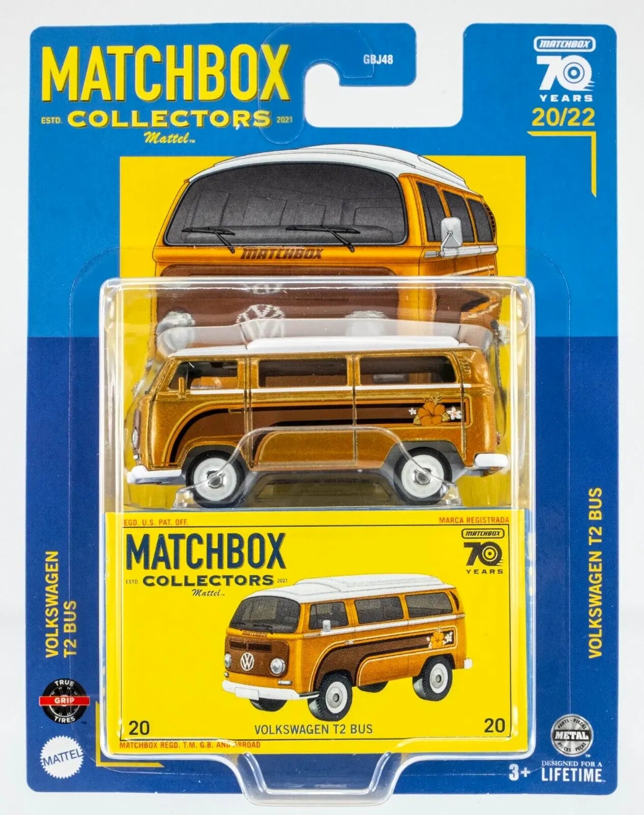 2023 Matchbox Collectors #20 Volkswagen T2 Bus GOLDEN BROWN METALLIC