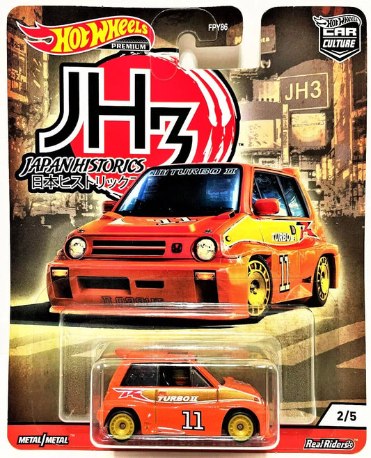 2020 HOT WHEELS CAR CULTURE #2/5 '85 HONDA CITY TURBO II REAL RIDERS JDM ORANGE