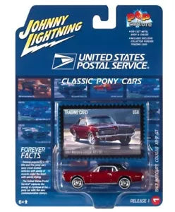 JOHNNY LIGHTNNG 1/64 USPS 1967 MERCURY COUGAR XR-7 GT DEEP RED JLPC011