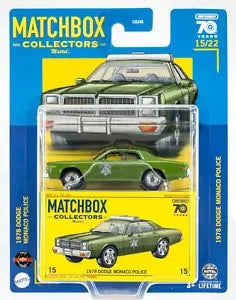 2023 Matchbox Collectors #15 1978 Dodge Monaco Police GREEN