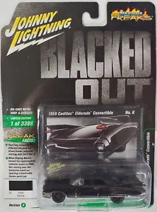 1959 CADILLAC ELDORADO BLACKED OUT STREET FREAKS Johnny Lightning R1 #6