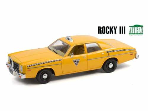 1978 Dodge Monaco Taxi "City Cab Co." Yellow "Rocky III" (1982) Movie 1/18 Diecast Model Car by Greenlight