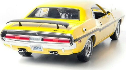 1970 Dodge Challenger R/T Yellow with Matt Black Stripes "NCIS" (2003) TV Series 1/18 Diecast Model Car by Greenlight