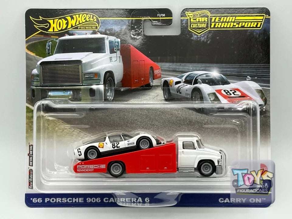 2024 Hot Wheels Team Transport #66 '66 Porsche 906 Carrera 6 & Carry On