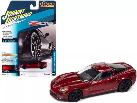 2012 CHEVROLET CORVETTE Z06 RED 1/64 DIECAST JOHNNY LIGHTNING JLCG029-JLSP245 A