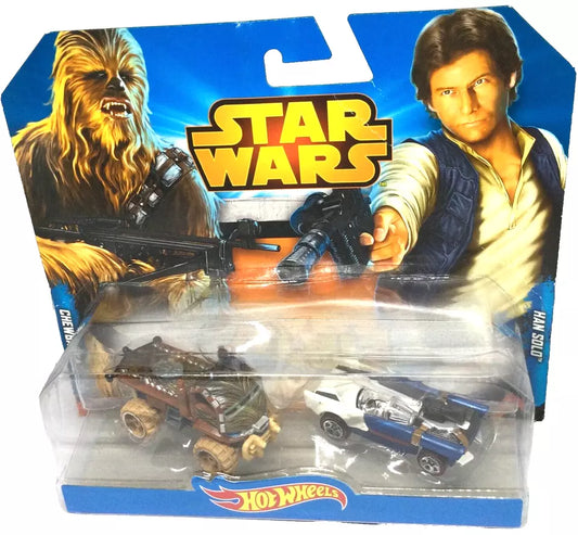 Hot Wheels Star Wars Chewbacca & Han Solo Character Car 2-Pack 2014 New