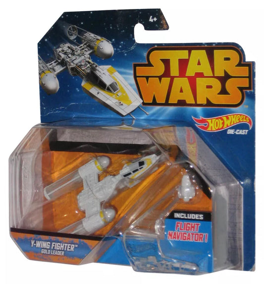 Star Wars Hot Wheels Y-Wing Fighter Gold Leader (2014) Starships Vehicle Toy