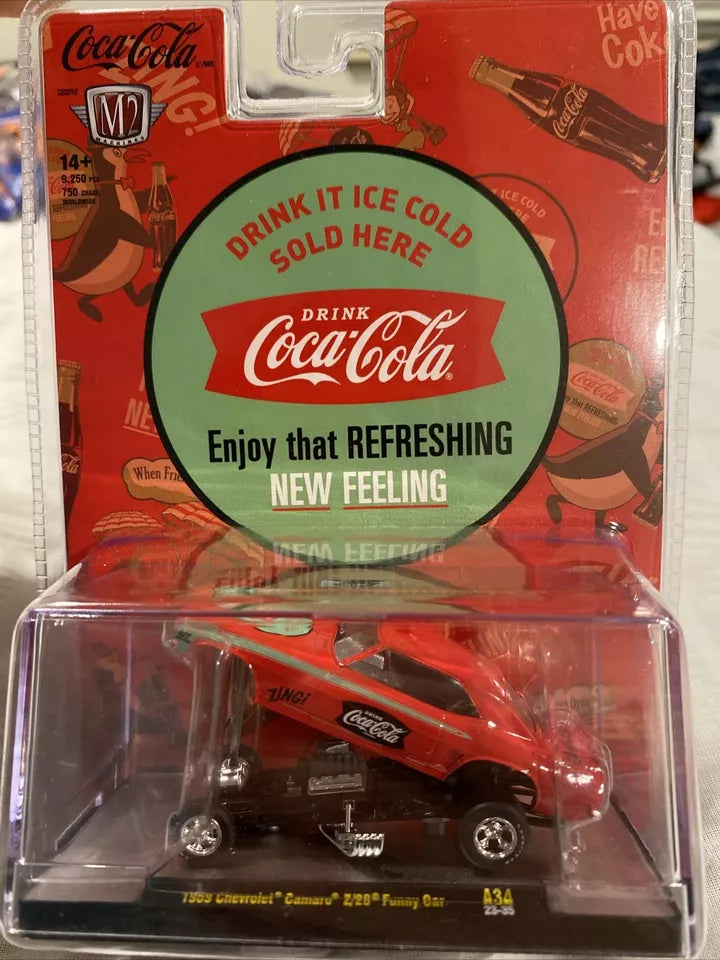 M2 Machines Coca-Cola 1969 Chevrolet Camaro Z/28 Funny Car A34 “New Feeling”