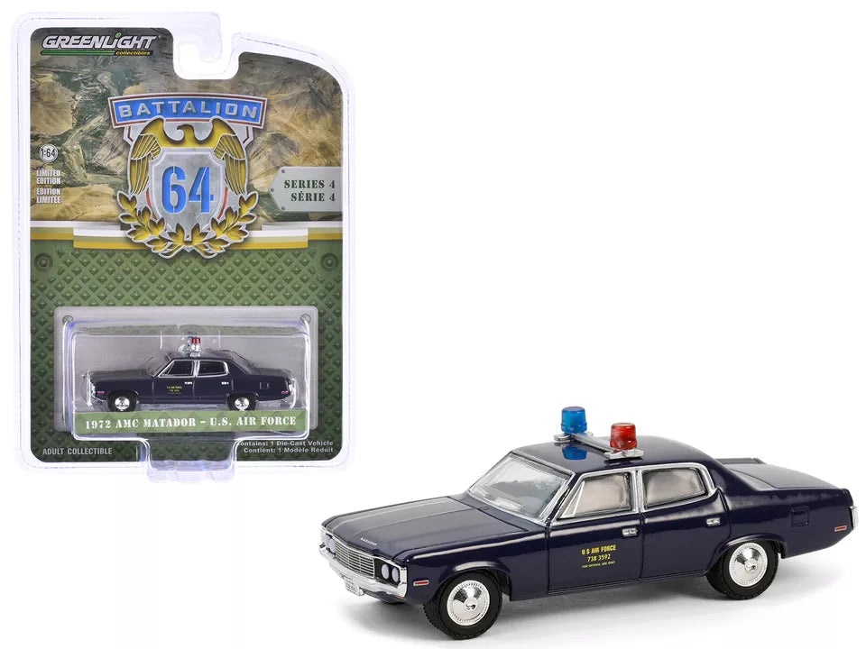 1972 AMC Matador Diecast Model Car United States Air Force 1/64 by Greenlight