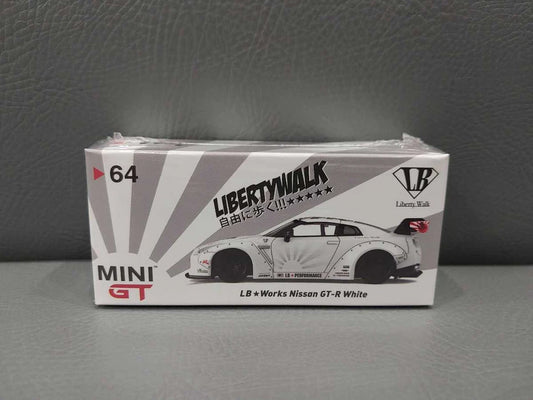 Storage In The Dark Mini Gt 1/64 Lb Works Nissan Gt-R R35 White Liberty Walk