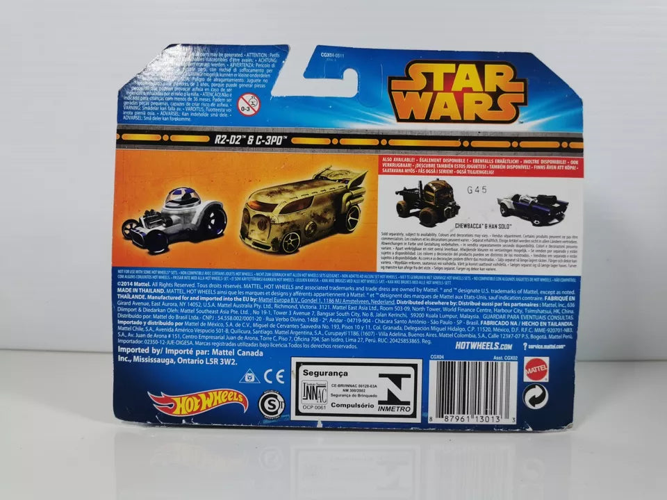 Star Wars R2-D2 & C-3PO Character Cars Weathered 2014 Hot Wheels