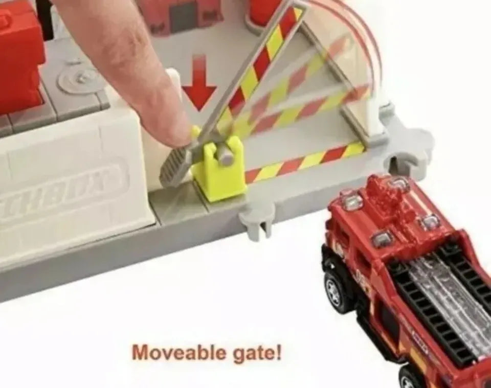 Matchbox Action Drivers Fire Station Rescue Playset 1:64 Light & Sound Effects