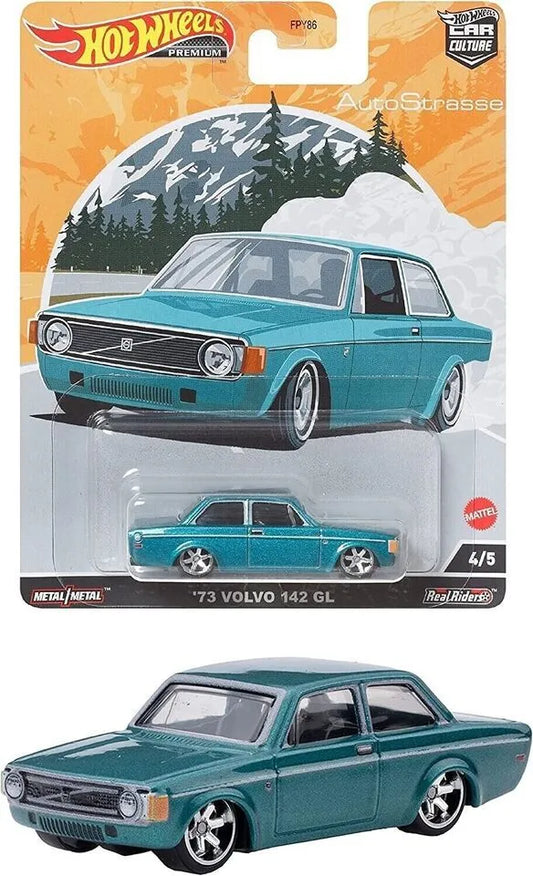 2022 Hot Wheels Premium Auto Strasse Car Culture 1973 Volvo 142G 1:64 Car Green