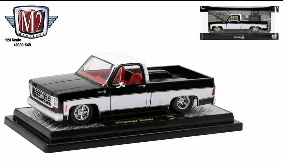 2023 M2 Machines "Square Body Truck" 1975 CHEVROLET SILVERADO #S40 1:24