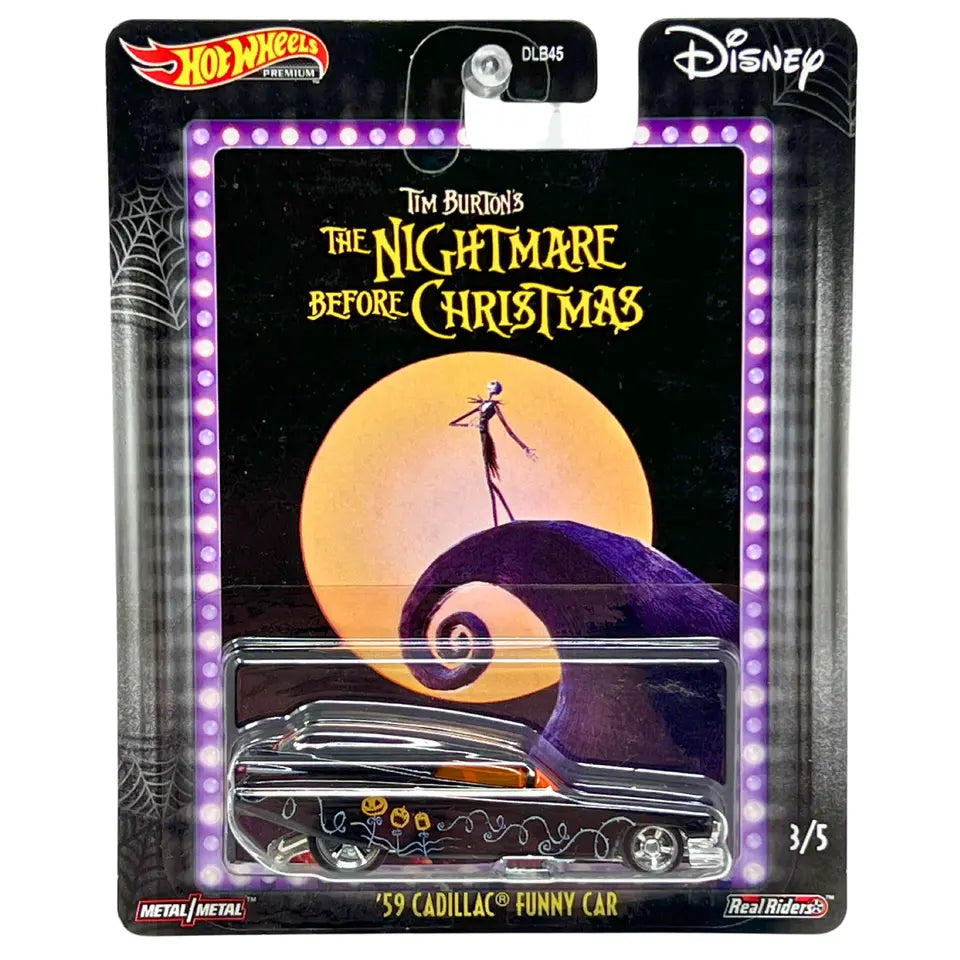 Hot Wheels Premium Nightmare Before Xmas '59 Cadillac Funny Car 1:64 Diecast