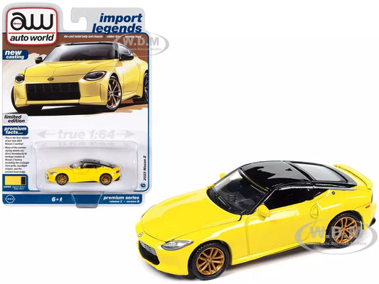 2023 NISSAN Z IKAZUCHI YELLOW 1/64 DIECAST MODEL BY AUTO WORLD 64412