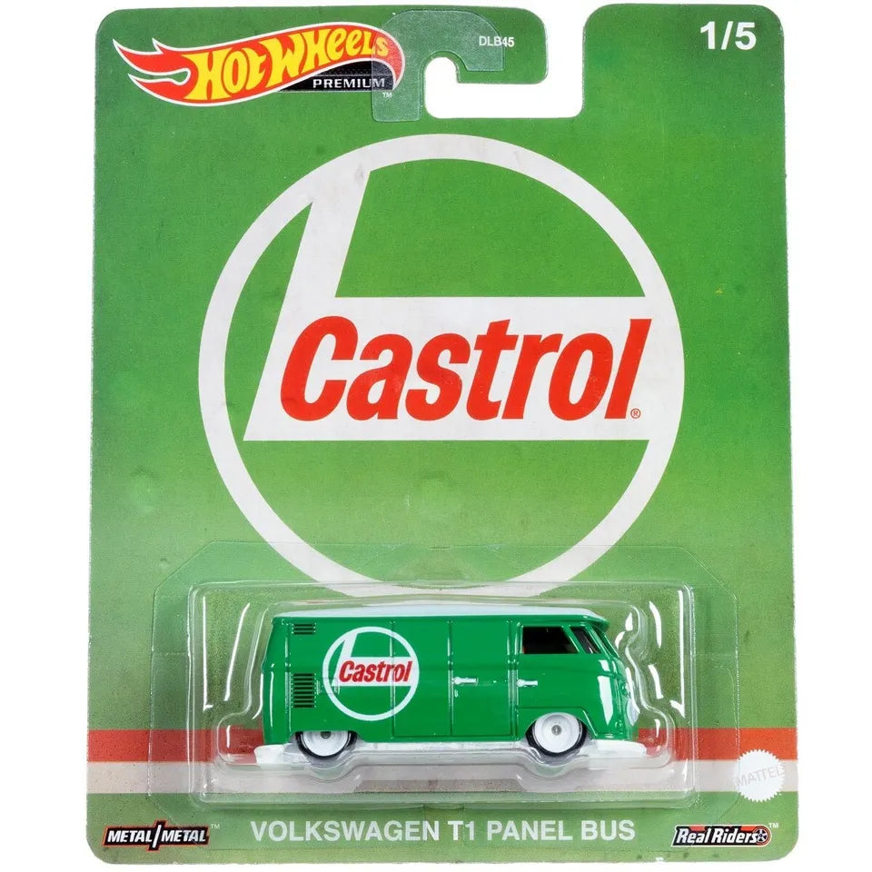 Hot Wheels Volkwagen T1 Panel Bus Pop Culture Castrol Motor Oil 1/5 Premium