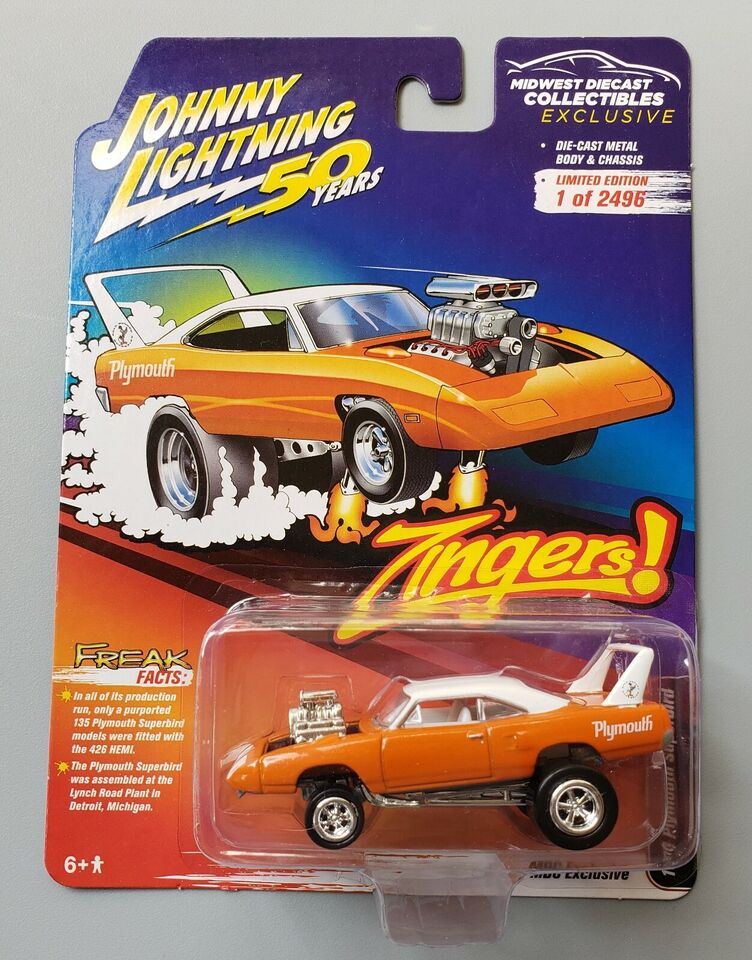 Johnny Lightning Zingers - 1970 Plymouth Superbird 1:64 Diecast EXCLUSIVE