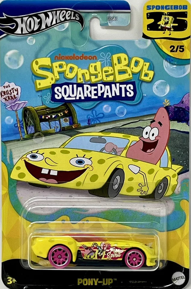 NEW 2024 Hot Wheels SpongeBob SquarePants 25th Anniversary Series #2 Pony-Up