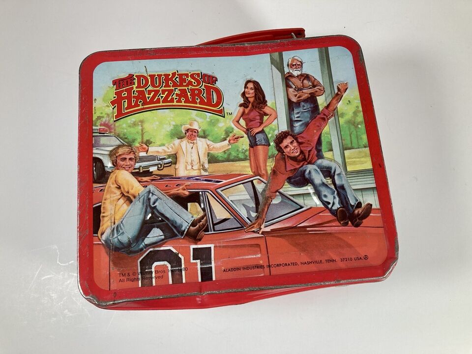 Lunch Box - Vintage 1980 - Metal / Tin - THE DUKES OF HAZZARD NO THERMOS