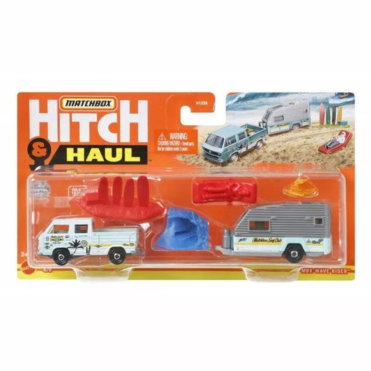 Matchbox Hitch & Haul BMX Wave Rider Volkswagen Transporter Travel Trailer New