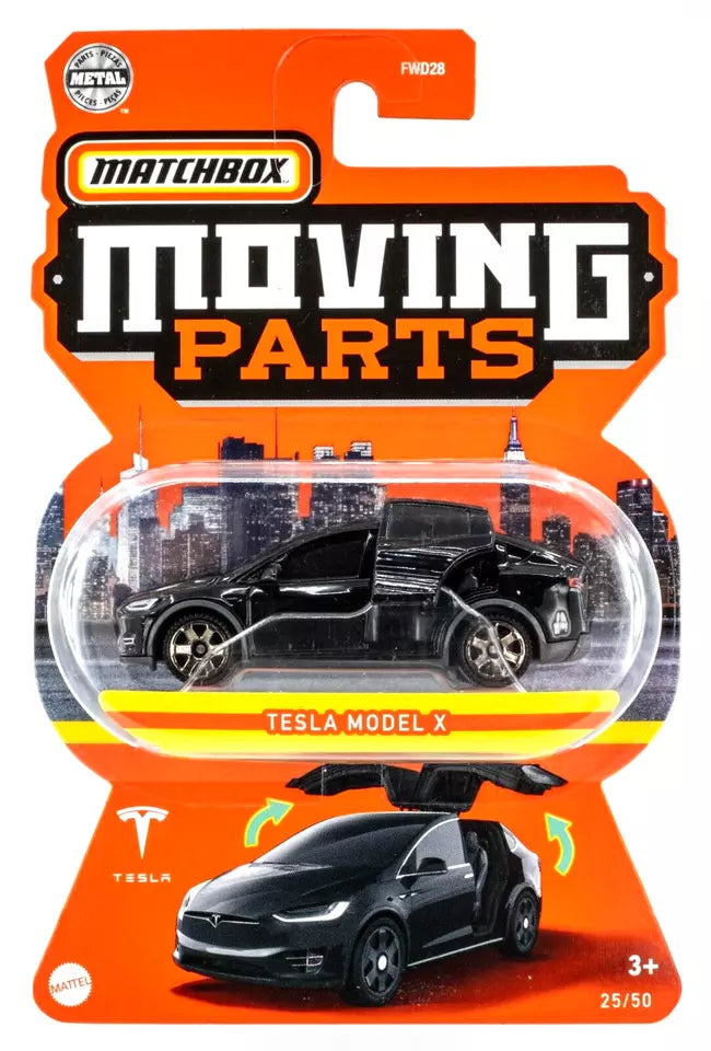 2022 Matchbox Moving Parts #25 Tesla Model X SOLID BLACK |