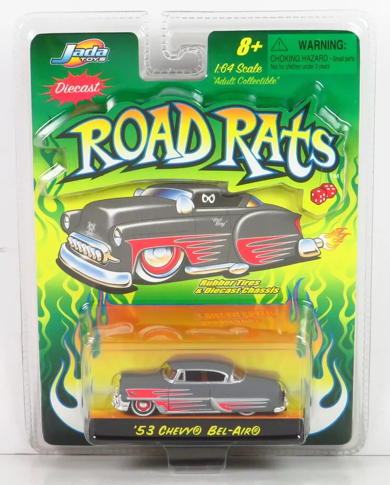 Jada Road Rats 1953 Chevy Bel Air 53 Gray Primer Rat Rod Chevrolet 1:64