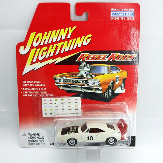 Johnny Lightning Rebel Rods King Wing 1969 Dodge Daytona White w/Red Wing