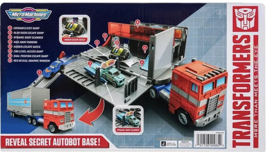 Micro Machines G1 Optimus Prime Hauler PLAYSET Converting Playset +Exclusive New