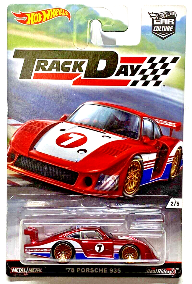 2016 Hot Wheels Track Day 78 PORSCHE 935 red DJF94 Real Riders IN PROTECTOR