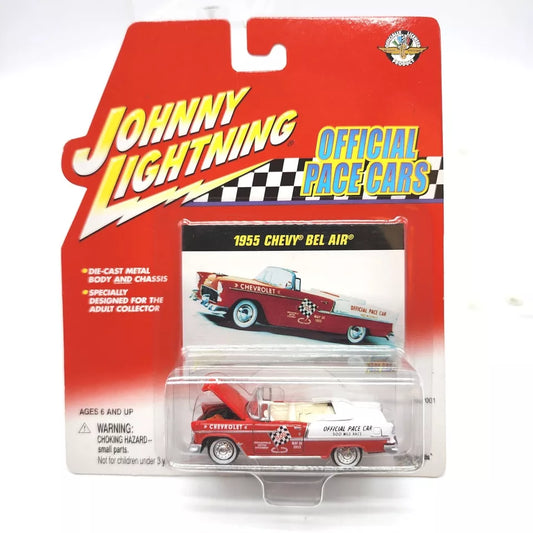 2001 JOHNNY LIGHTNING - OFFICIAL PACE CARS - 1955 INDY 500 - 1955 CHEVY BEL AIR