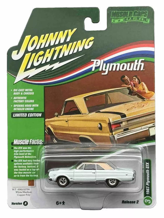 Johnny Lightning 2022 Muscle Cars U.S.A. White 1967 Plymouth GTX