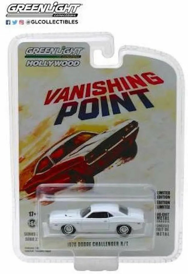 1970 Dodge Challenger R/T Vanishing Point 1/64 Scale Diecast model Greenlight